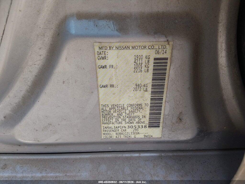 1N4AL3AP1FN305338 2015 NISSAN ALTIMA photo no. 9
