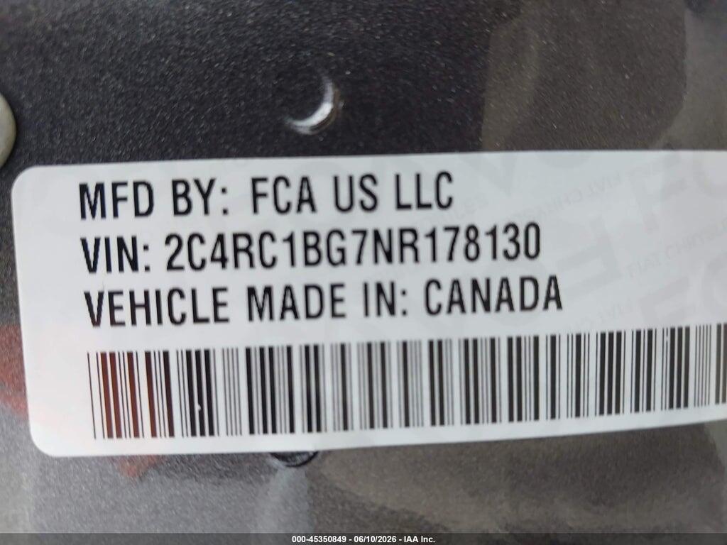 2C4RC1BG7NR178130 2022 CHRYSLER PACIFICA photo no. 9