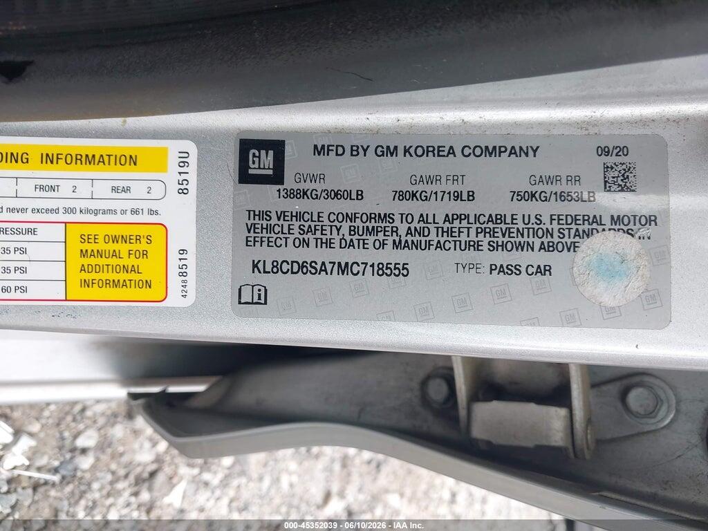 KL8CD6SA7MC718555 2021 CHEVROLET SPARK photo no. 9