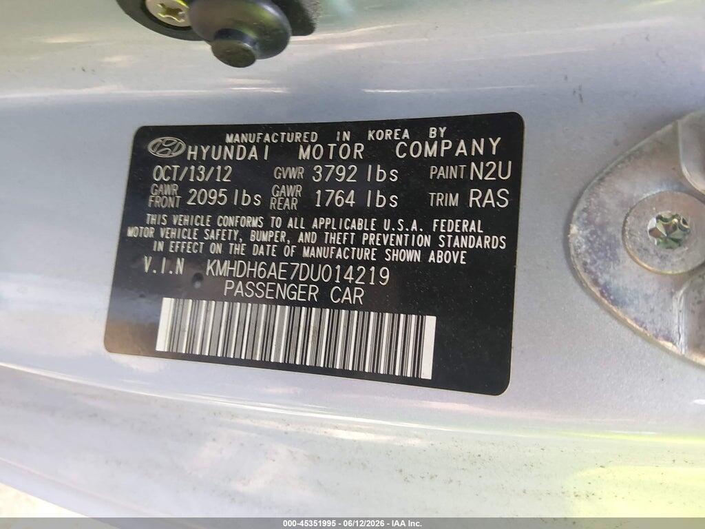 KMHDH6AE7DU014219 2013 HYUNDAI ELANTRA photo no. 9