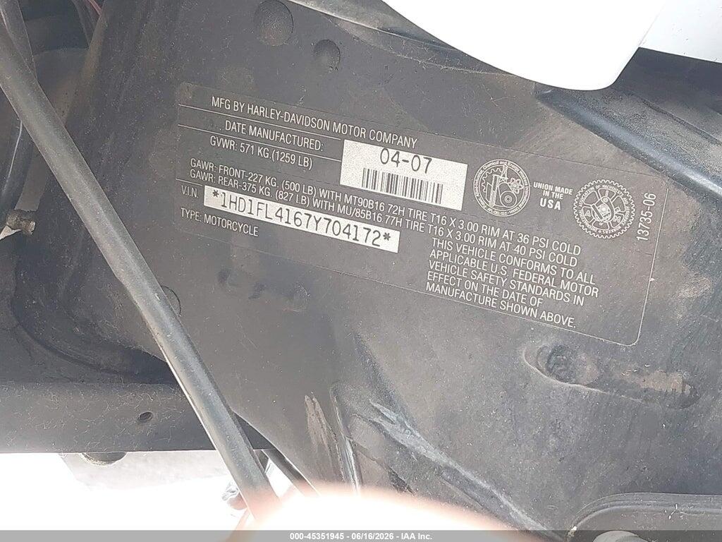 1HD1FL4167Y704172 2007 HARLEY-DAVIDSON FLTC photo no. 10