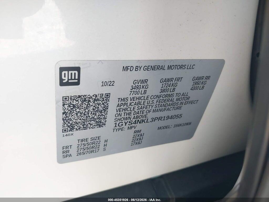 1GYS4NKL3PR194055 2023 CADILLAC ESCALADE ESV photo no. 9