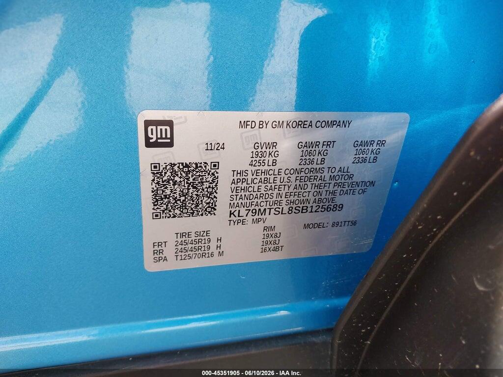 KL79MTSL8SB125689 2025 CHEVROLET TRAILBLAZER photo no. 9