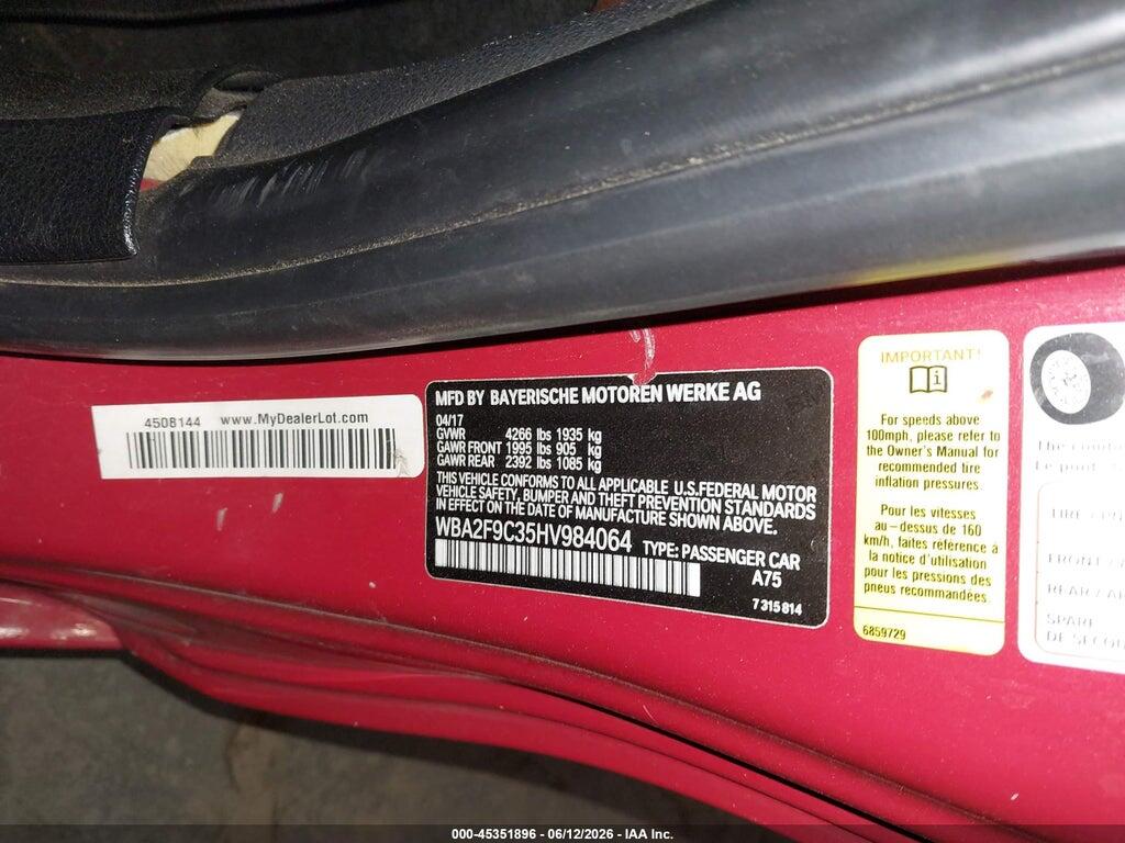 WBA2F9C35HV984064 2017 BMW 230I photo no. 9