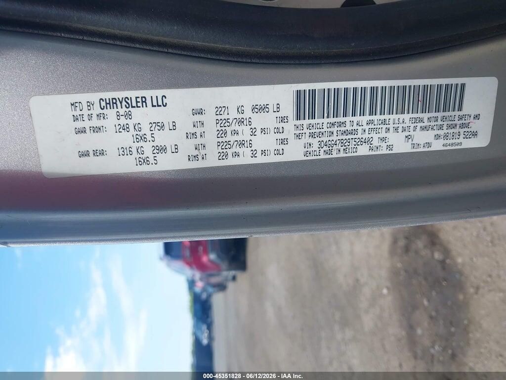 3D4GG47B29T526402 2009 DODGE JOURNEY photo no. 9