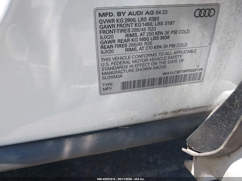 WA1LCBF78PD020126 2023 AUDI Q7 photo no. 9