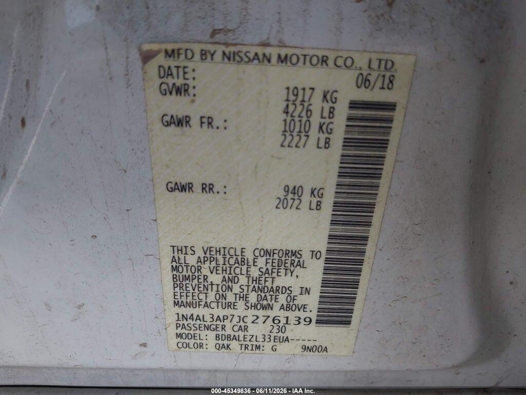 1N4AL3AP7JC276139 2018 NISSAN ALTIMA photo no. 9
