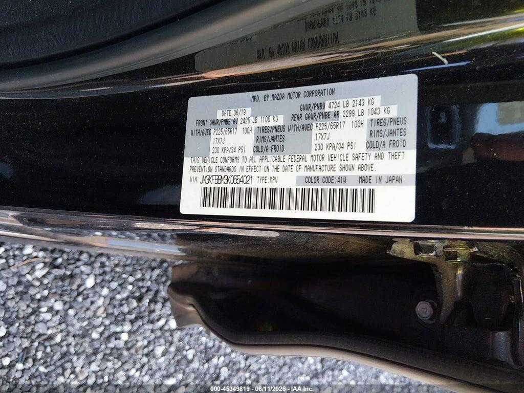 JM3KFBBM3K0654021 2019 MAZDA CX-5 photo no. 9