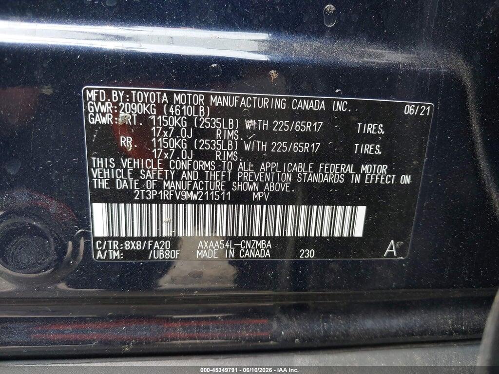 2T3P1RFV9MW211511 2021 TOYOTA RAV4 photo no. 9