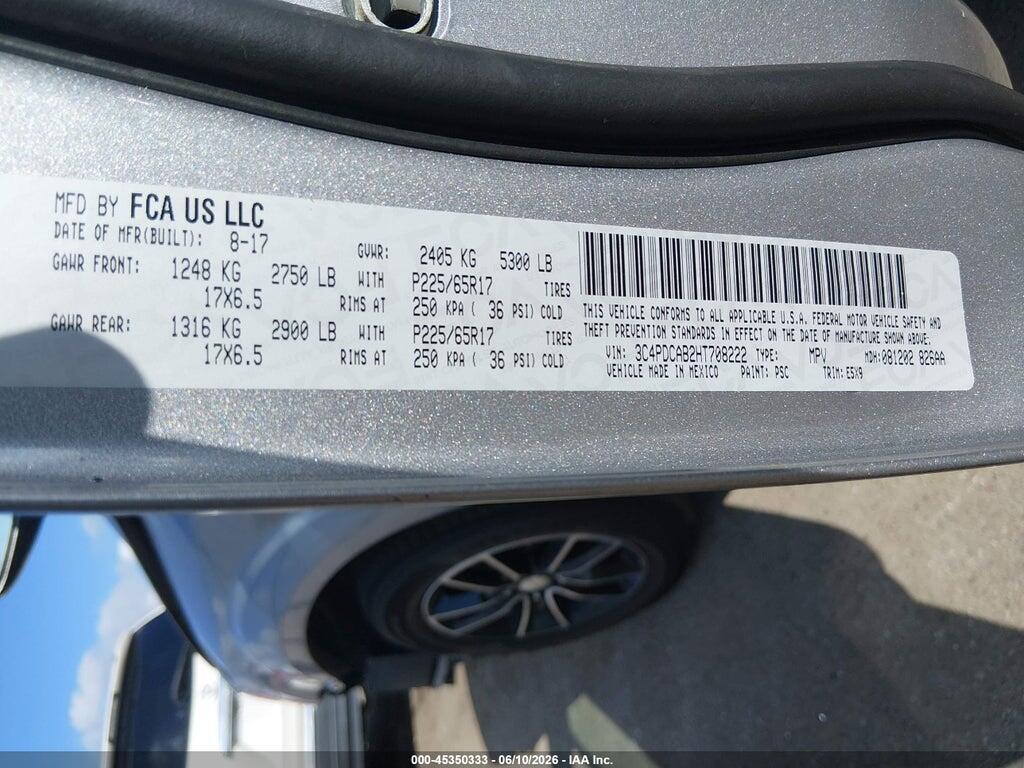 3C4PDCAB2HT708222 2017 DODGE JOURNEY photo no. 9