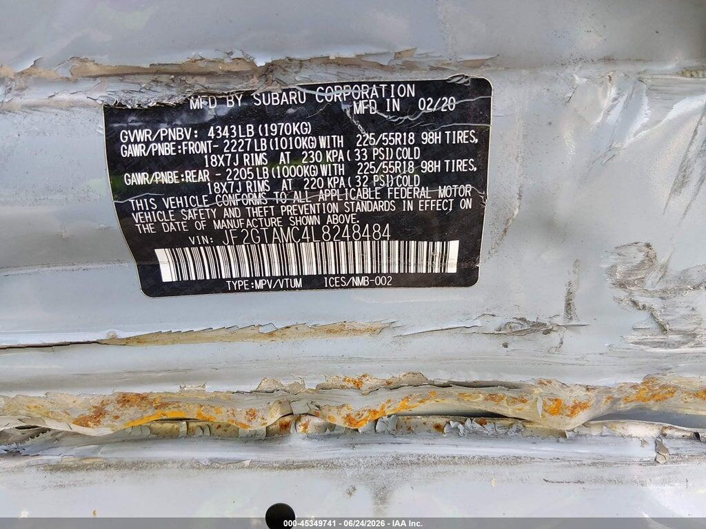 JF2GTAMC4L8248484 2020 SUBARU CROSSTREK photo no. 9