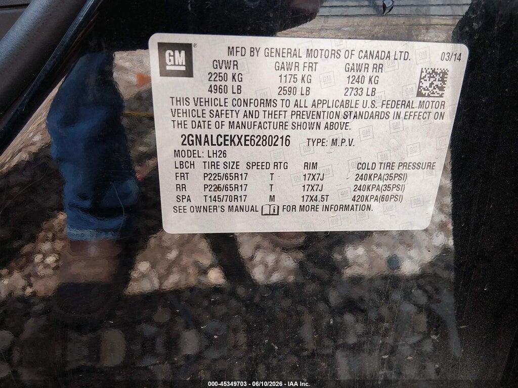 2GNALCEKXE6280216 2014 CHEVROLET EQUINOX photo no. 9