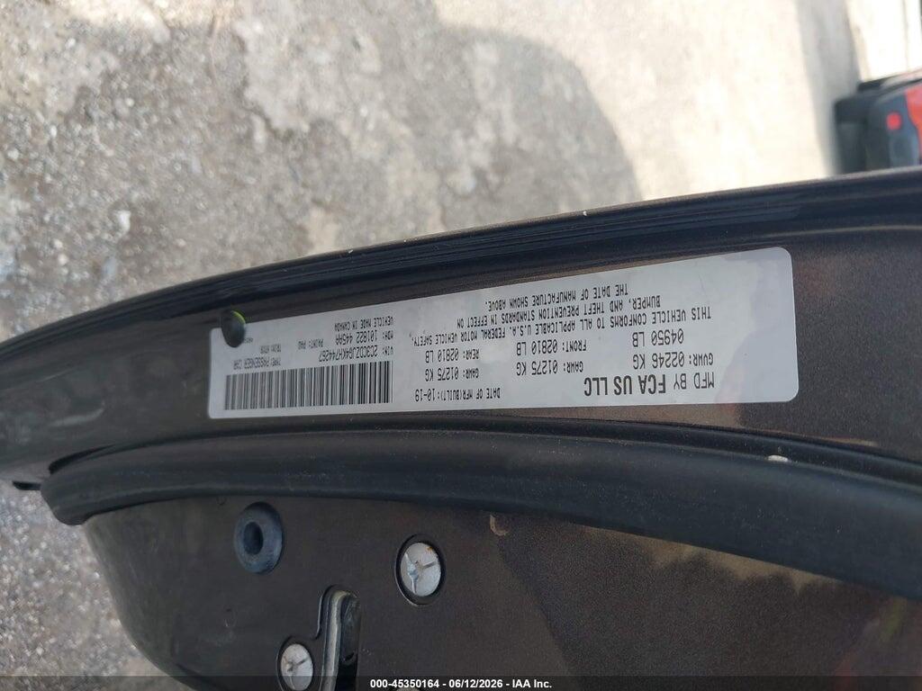 2C3CDZJG4KH744267 2019 DODGE CHALLENGER photo no. 9