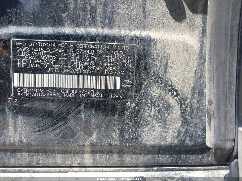 JTHBL5EF2G5140573 2016 LEXUS LS 460 photo no. 9