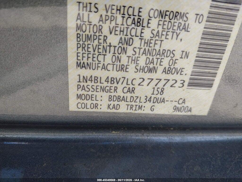 1N4BL4BV7LC277723 2020 NISSAN ALTIMA photo no. 9