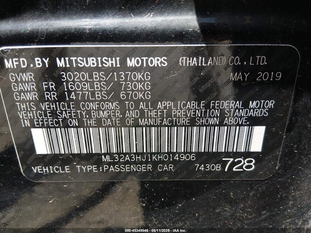 ML32A3HJ1KH014906 2019 MITSUBISHI MIRAGE photo no. 9