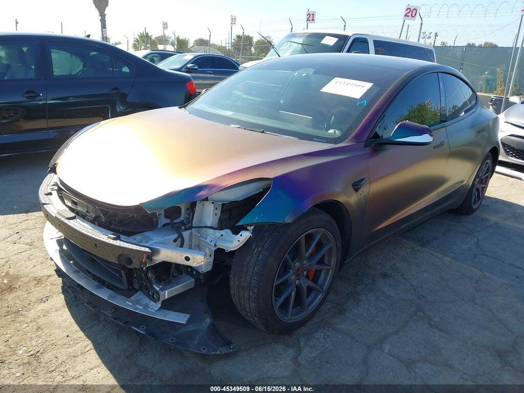 5YJ3E1EB6NF352393 2022 TESLA MODEL 3 photo no. 2