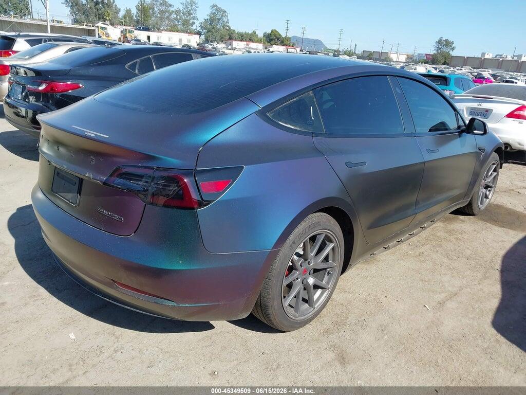 5YJ3E1EB6NF352393 2022 TESLA MODEL 3 photo no. 4