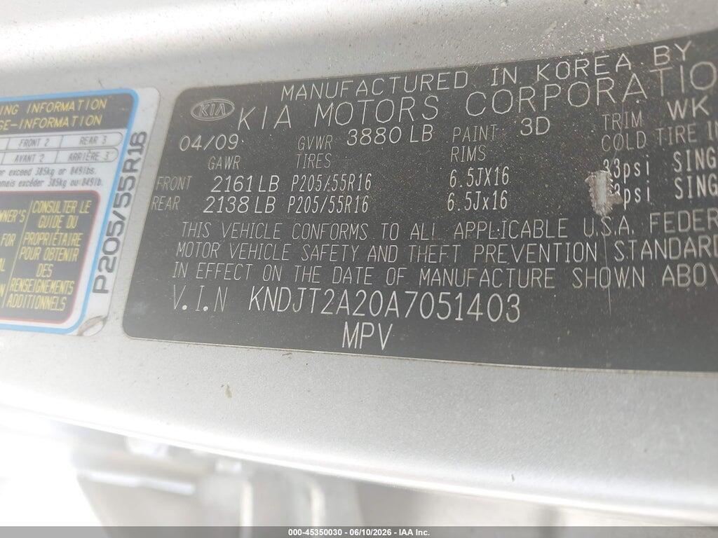 KNDJT2A20A7051403 2010 KIA SOUL photo no. 3