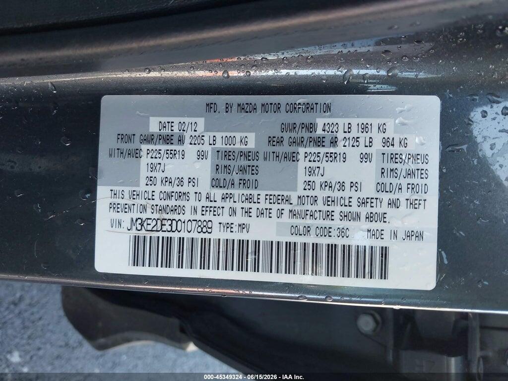 JM3KE2DE3D0107889 2013 MAZDA CX-5 photo no. 9