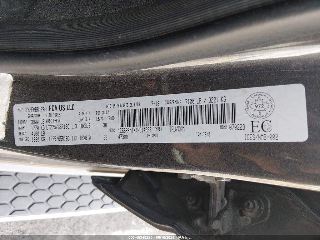 1C6SRFMTXKN614623 2019 RAM 1500 photo no. 9