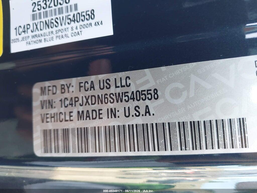 1C4PJXDN6SW540558 2025 JEEP WRANGLER photo no. 9