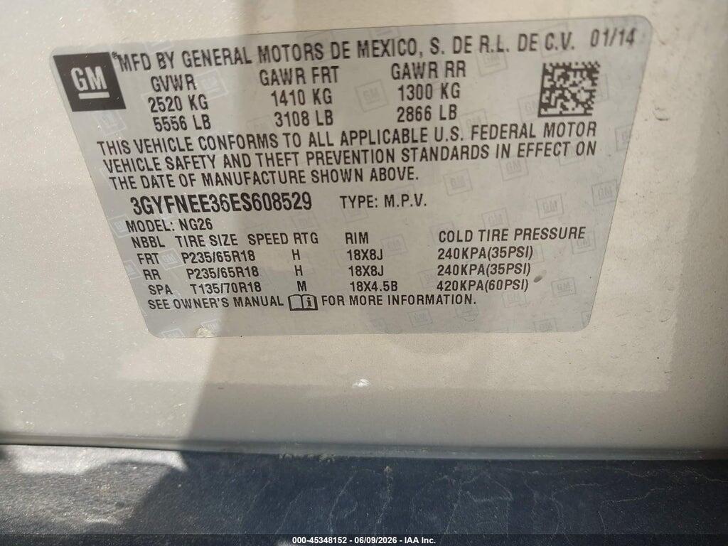 3GYFNEE36ES608529 2014 CADILLAC SRX photo no. 9