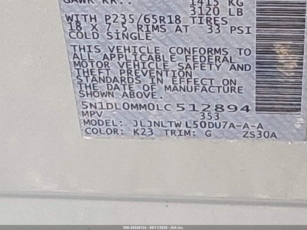 5N1DL0MM0LC512894 2020 INFINITI QX60 photo no. 9
