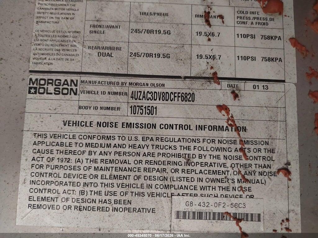 4UZAC3DV8DCFF6820 2013 FREIGHTLINER CHASSIS photo no. 8