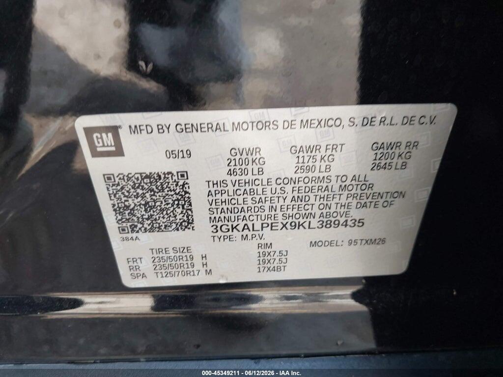 3GKALPEX9KL389435 2019 GMC TERRAIN photo no. 9