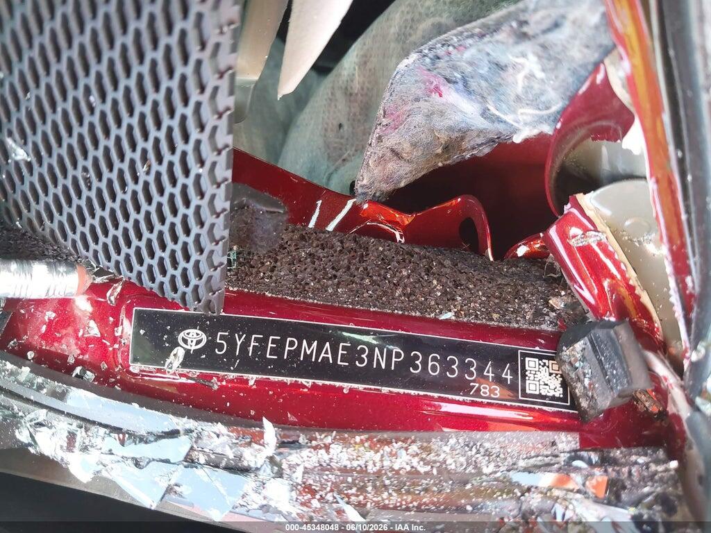 5YFEPMAE3NP363344 2022 TOYOTA COROLLA photo no. 9