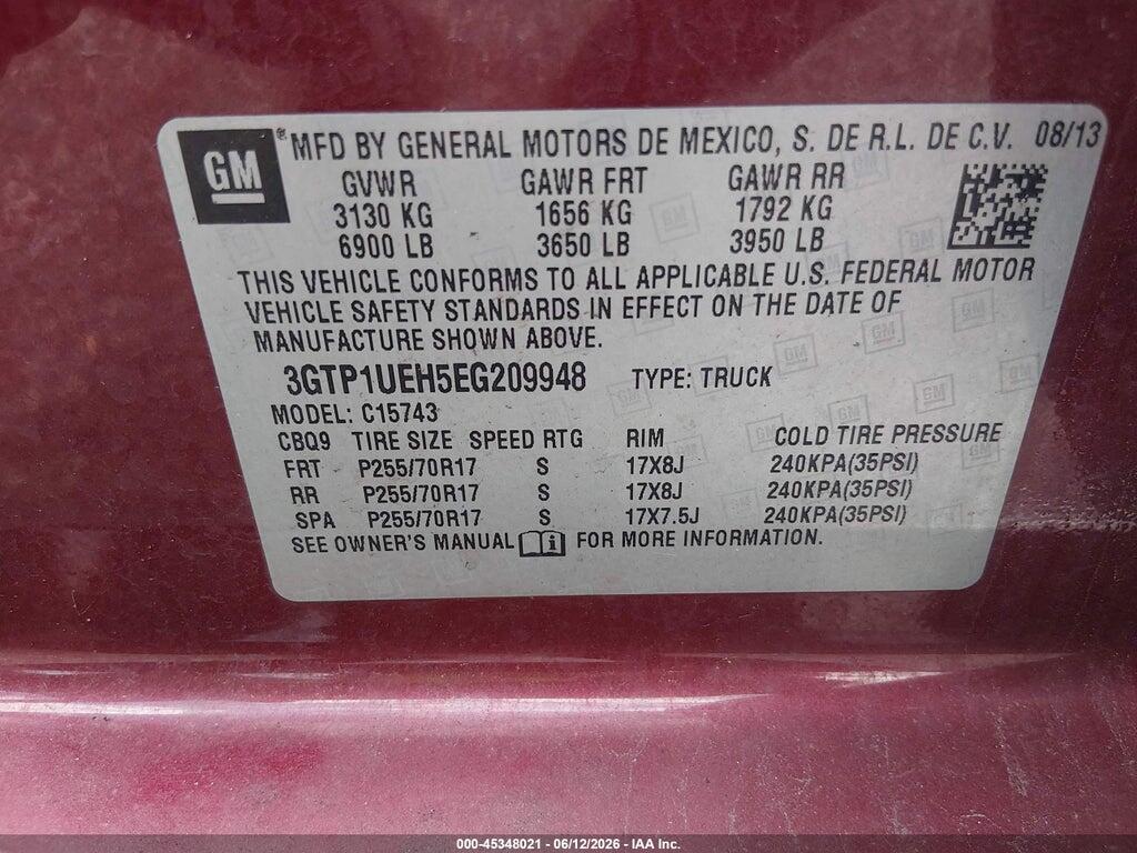 3GTP1UEH5EG209948 2014 GMC SIERRA 1500 photo no. 9