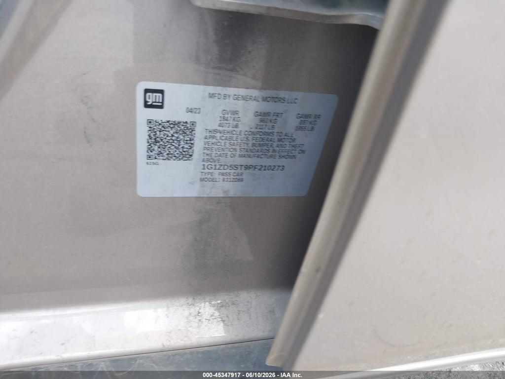 1G1ZD5ST9PF210273 2023 CHEVROLET MALIBU photo no. 9