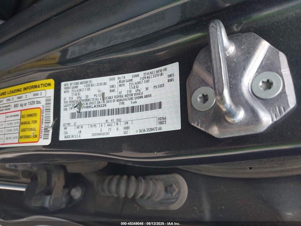 1FTER4FH8KLA39226 2019 FORD RANGER photo no. 9
