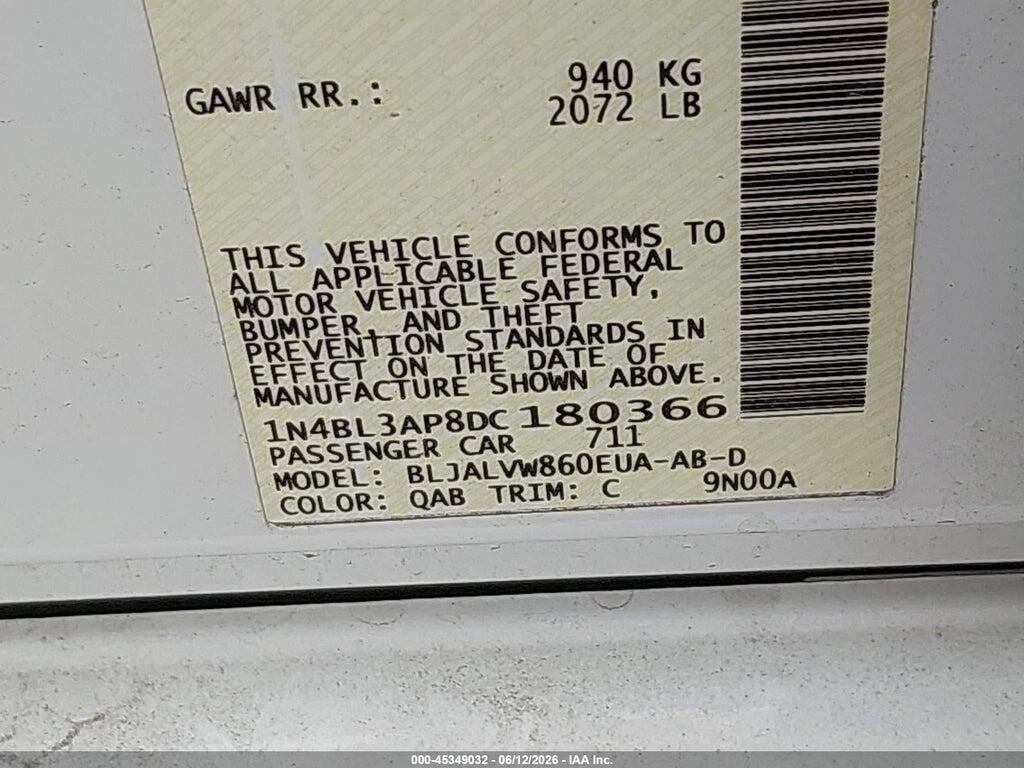 1N4BL3AP8DC180366 2013 NISSAN ALTIMA photo no. 9