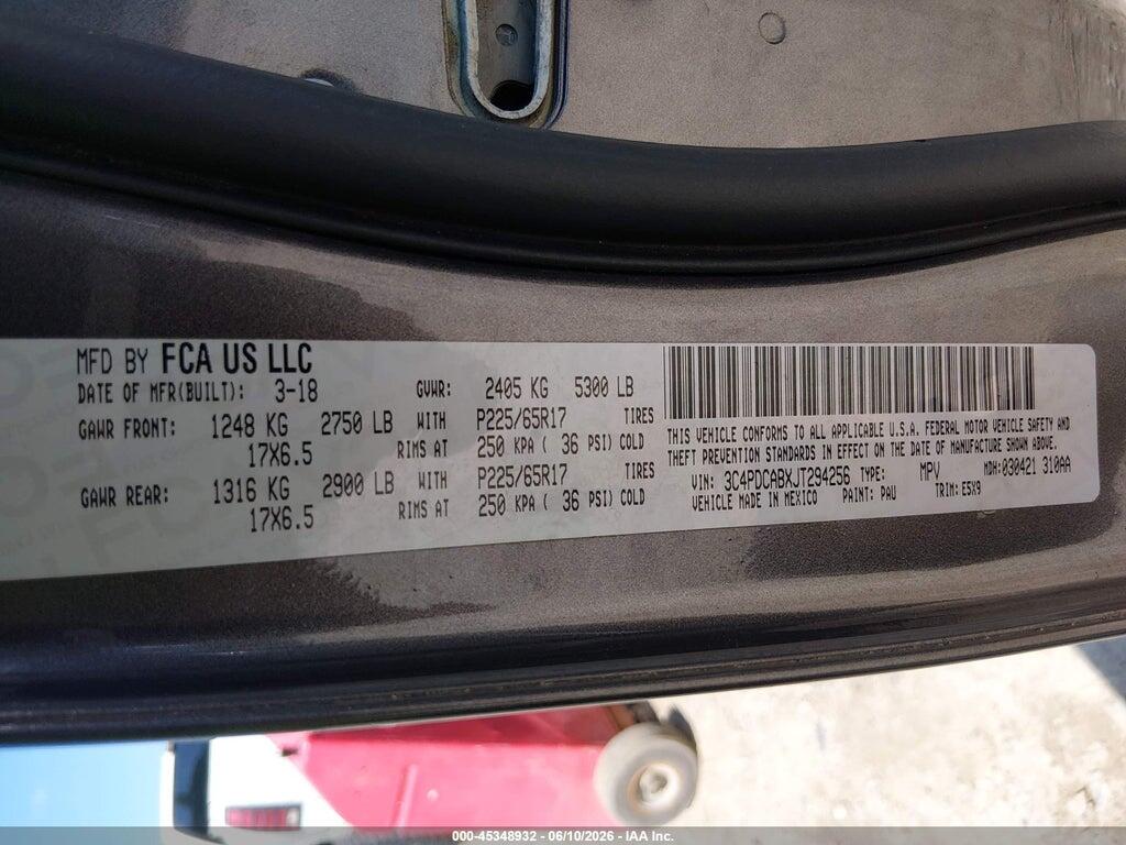 3C4PDCABXJT294256 2018 DODGE JOURNEY photo no. 9