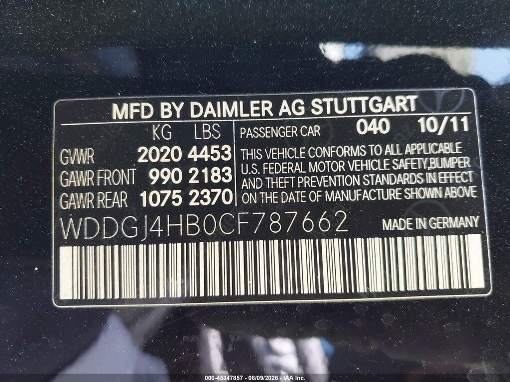 WDDGJ4HB0CF787662 2012 MERCEDES-BENZ C 250 photo no. 9