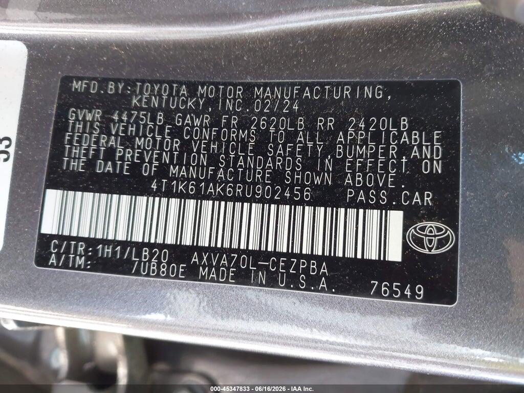4T1K61AK6RU902456 2024 TOYOTA CAMRY photo no. 9