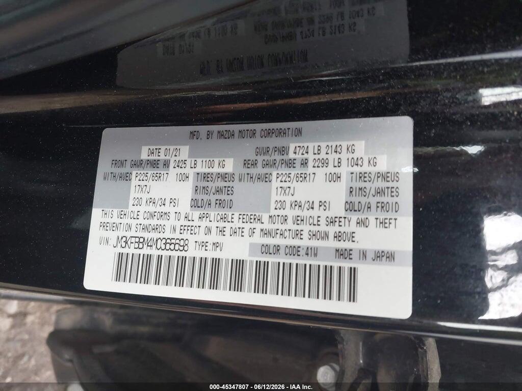JM3KFBBM4M0365698 2021 MAZDA CX-5 photo no. 9