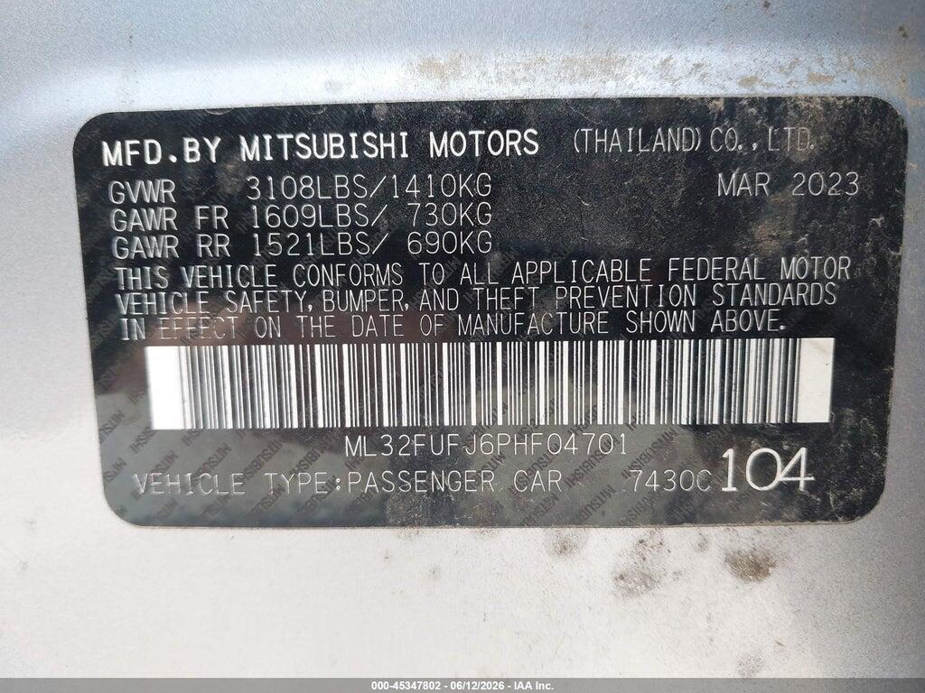 ML32FUFJ6PHF04701 2023 MITSUBISHI MIRAGE G4 photo no. 9