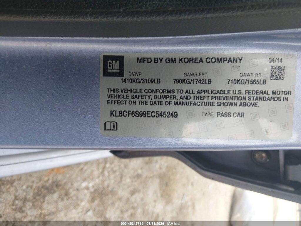 KL8CF6S99EC545249 2014 CHEVROLET SPARK photo no. 9