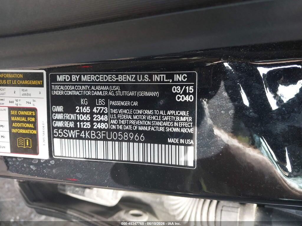 55SWF4KB3FU058966 2015 MERCEDES-BENZ C 300 photo no. 9