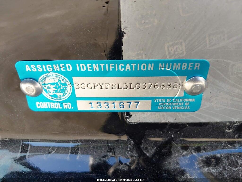 3GCPYFEL5LG376688 2020 CHEVROLET SILVERADO 1500 photo no. 9