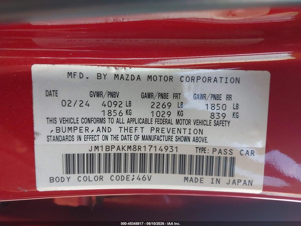 JM1BPAKM8R1714931 2024 MAZDA MAZDA3 photo no. 9