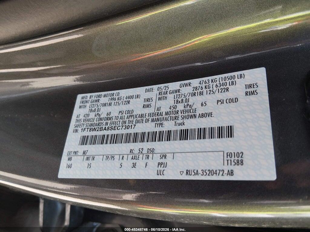 1FT8W2BA8SEC73017 2025 FORD F-250 photo no. 7