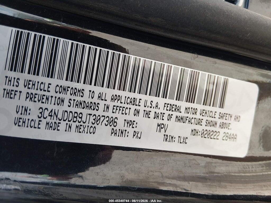 3C4NJDDB9JT307306 2018 JEEP COMPASS photo no. 9