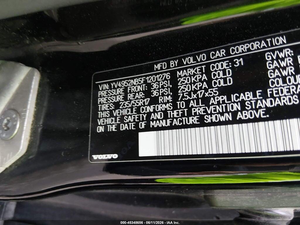 YV4952NB5F1201276 2015 VOLVO XC70 photo no. 9