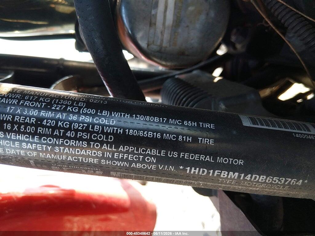 1HD1FBM14DB653764 2013 HARLEY-DAVIDSON FLHR photo no. 10