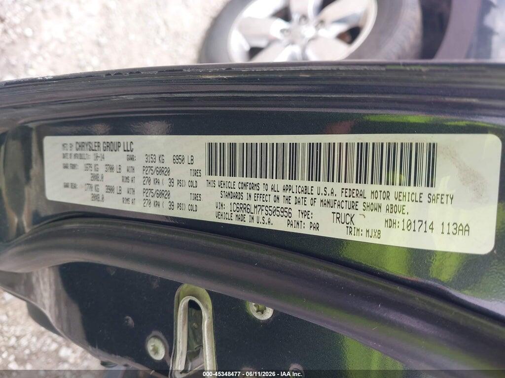 1C6RR6LM7FS505956 2015 RAM 1500 photo no. 8