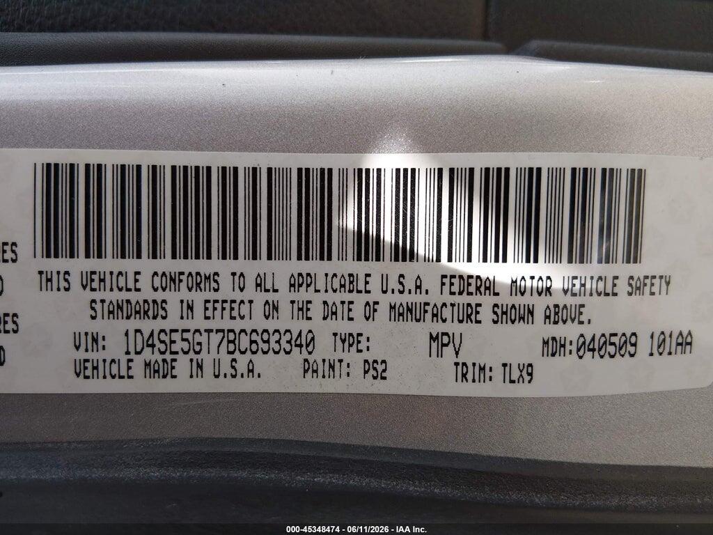 1D4SE5GT7BC693340 2011 DODGE DURANGO photo no. 9